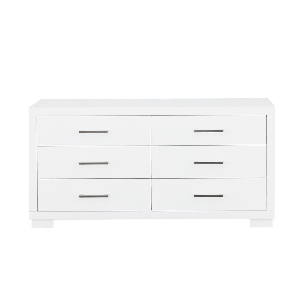 Jessica White 6-Drawer Dresser - 202993 - Bien Home Furniture &amp; Electronics