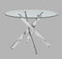 Jetta Chrome Round Dining Table - SET | 1172T-45-BASE | 1172T-45-GL - Bien Home Furniture & Electronics