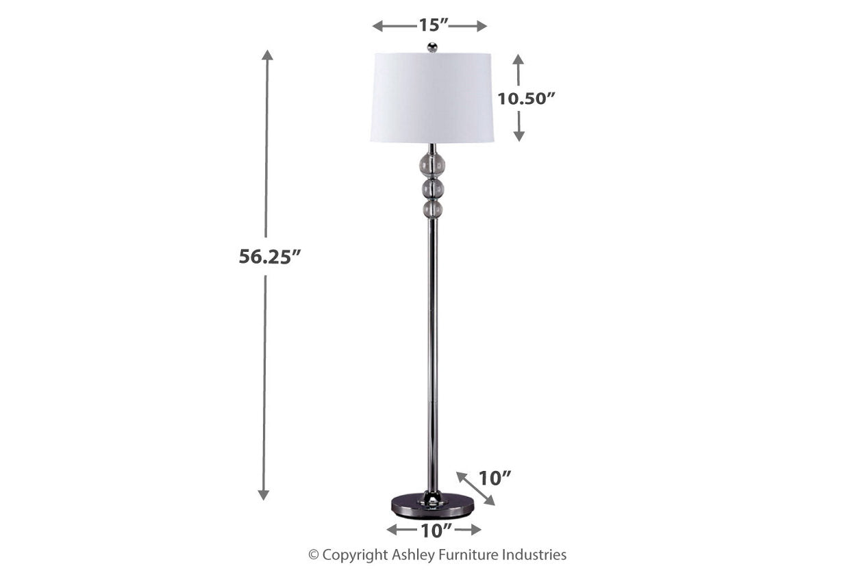 Joaquin Clear/Chrome Finish Floor Lamp - L428081 - Bien Home Furniture &amp; Electronics