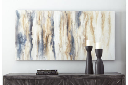 Joely Blue/Tan Wall Art - A8000277 - Bien Home Furniture &amp; Electronics