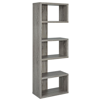 Joey Weathered Gray 5-Tier Bookcase - 800552 - Bien Home Furniture &amp; Electronics