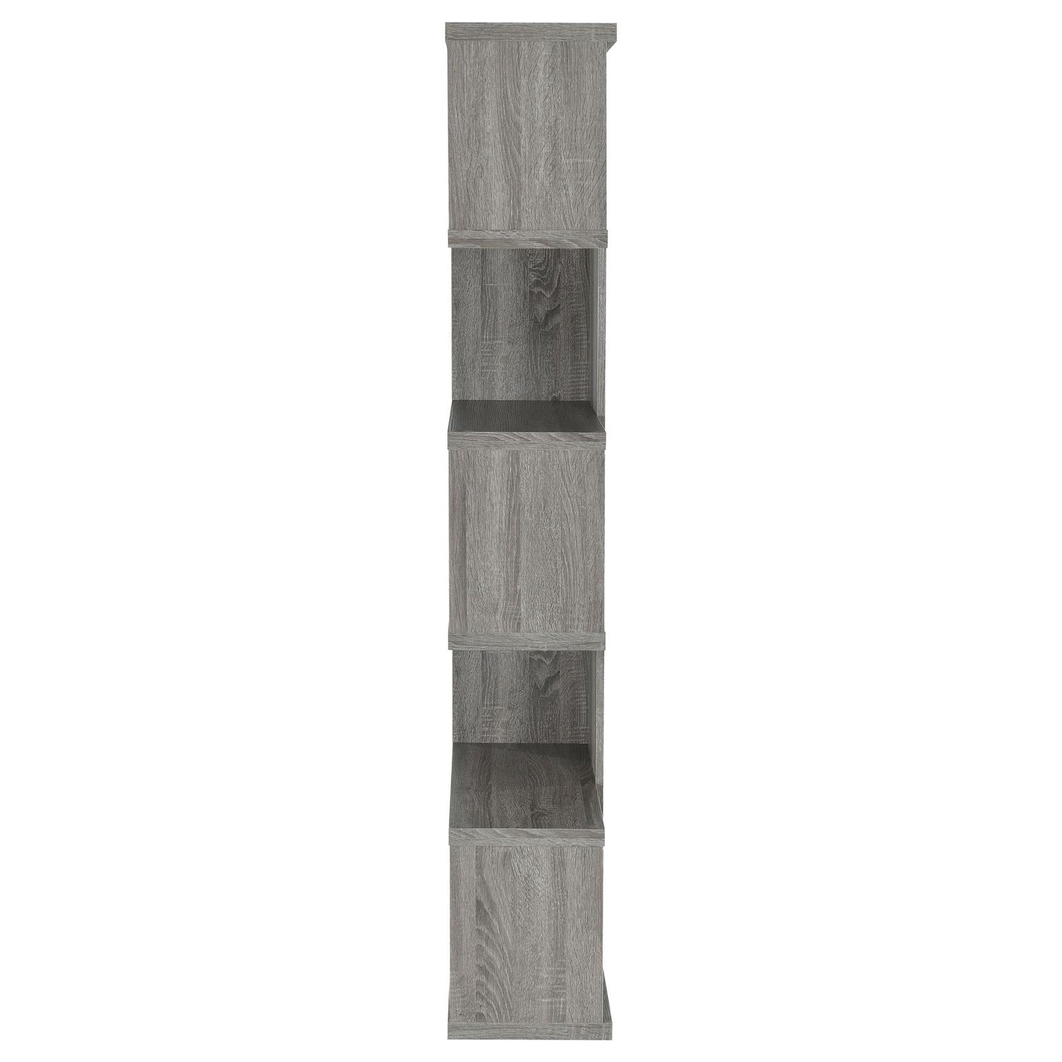 Joey Weathered Gray 5-Tier Bookcase - 800552 - Bien Home Furniture &amp; Electronics