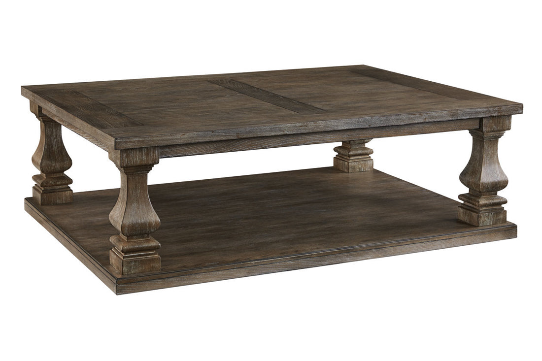 Johnelle Gray Coffee Table - T776-1 - Bien Home Furniture &amp; Electronics