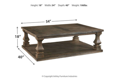 Johnelle Gray Coffee Table - T776-1 - Bien Home Furniture &amp; Electronics