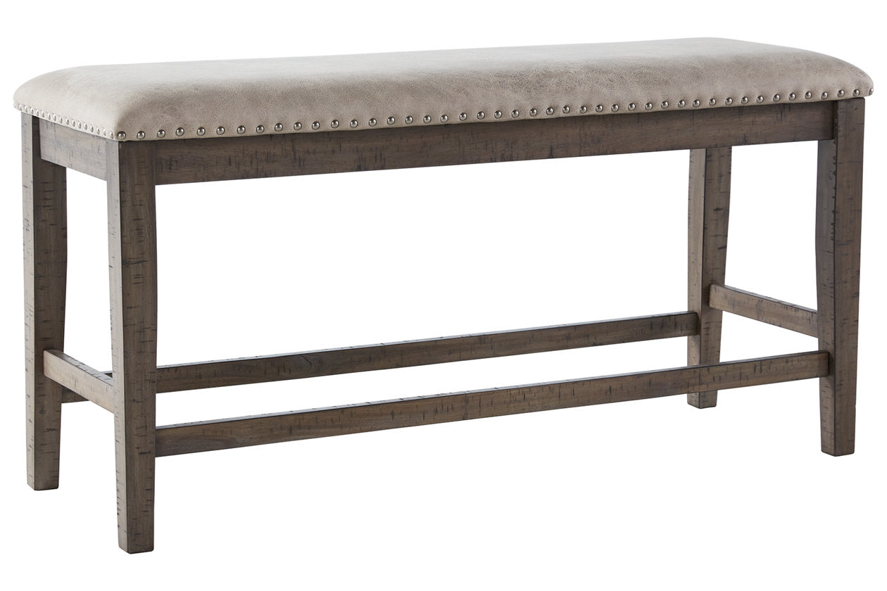 Johurst Grayish Brown/Beige Counter Height Bench - D762-09 - Bien Home Furniture &amp; Electronics