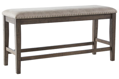 Johurst Grayish Brown/Beige Counter Height Bench - D762-09 - Bien Home Furniture &amp; Electronics