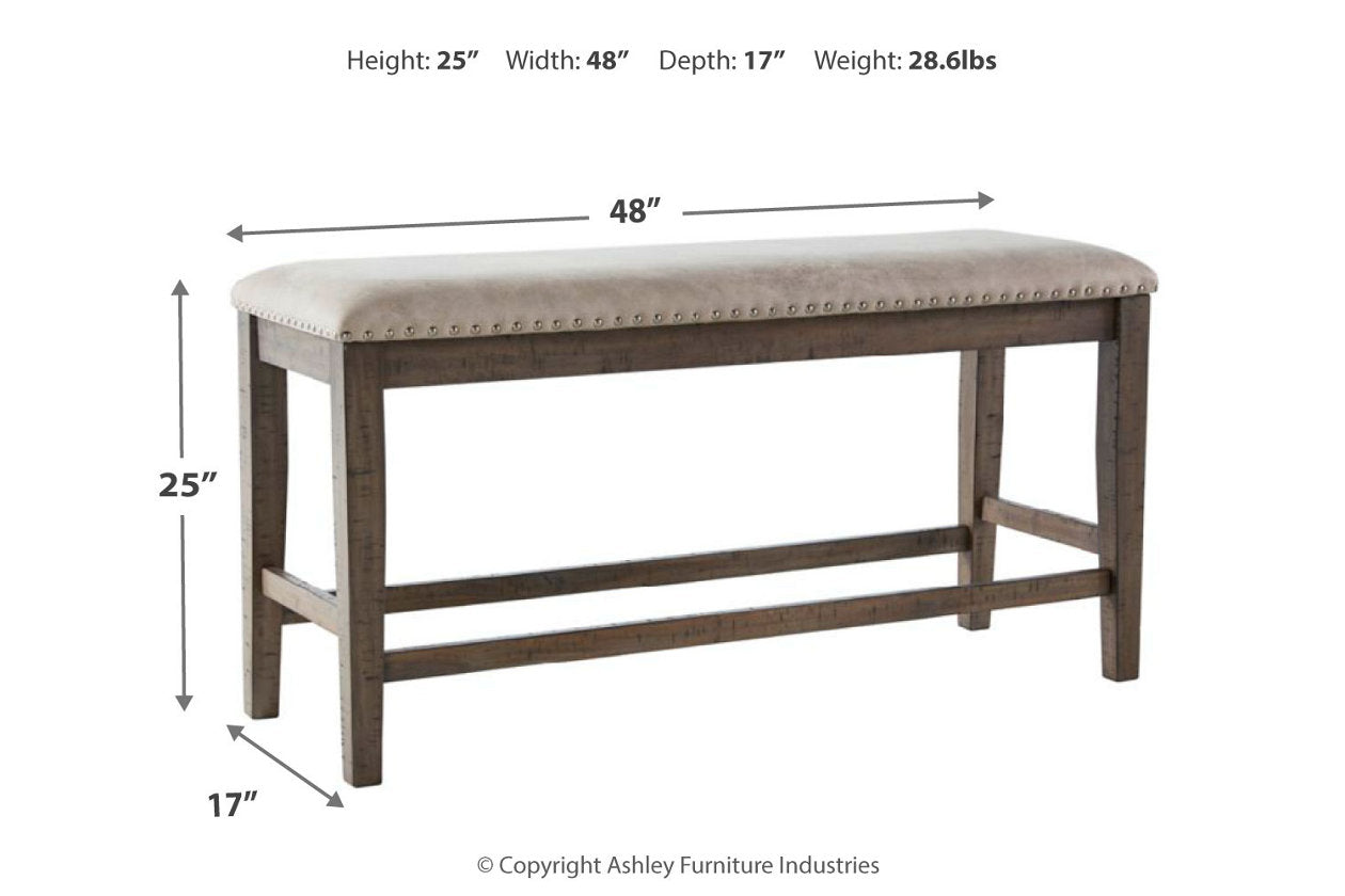 Johurst Grayish Brown/Beige Counter Height Bench - D762-09 - Bien Home Furniture &amp; Electronics