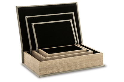 Jolina Linen Box, Set of 3 - A2000486 - Bien Home Furniture &amp; Electronics