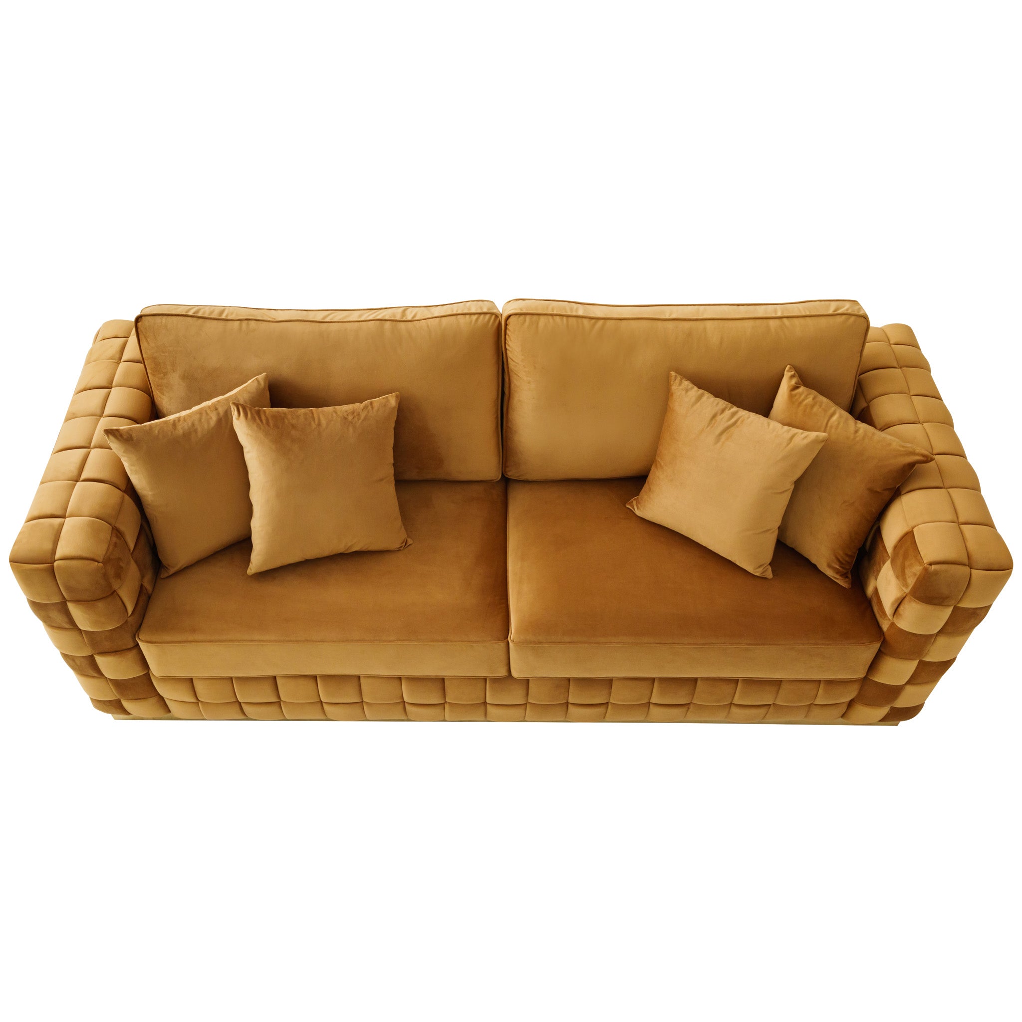 Jordan Burnt Orange Velvet Sofa - MDM01796 - Bien Home Furniture &amp; Electronics