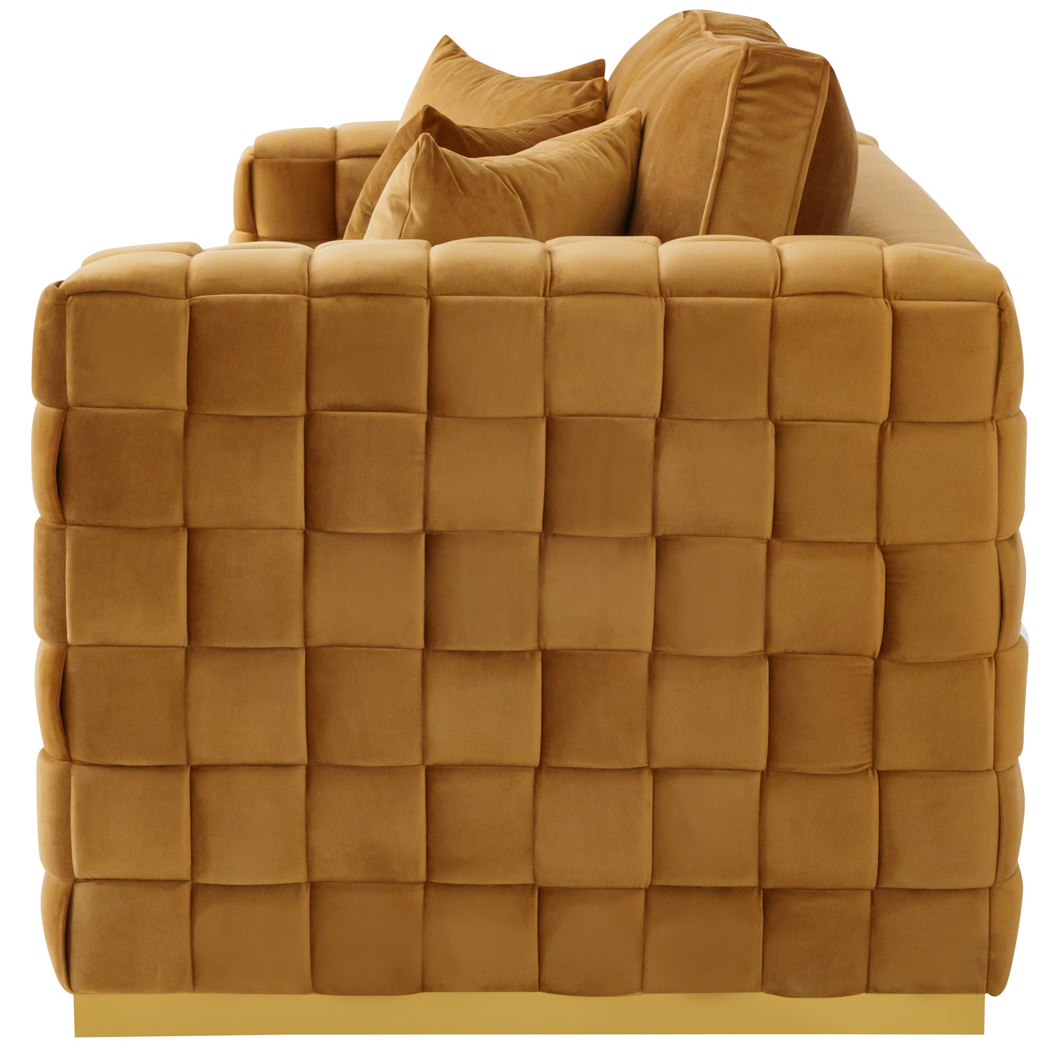 Jordan Burnt Orange Velvet Sofa - MDM01796 - Bien Home Furniture &amp; Electronics