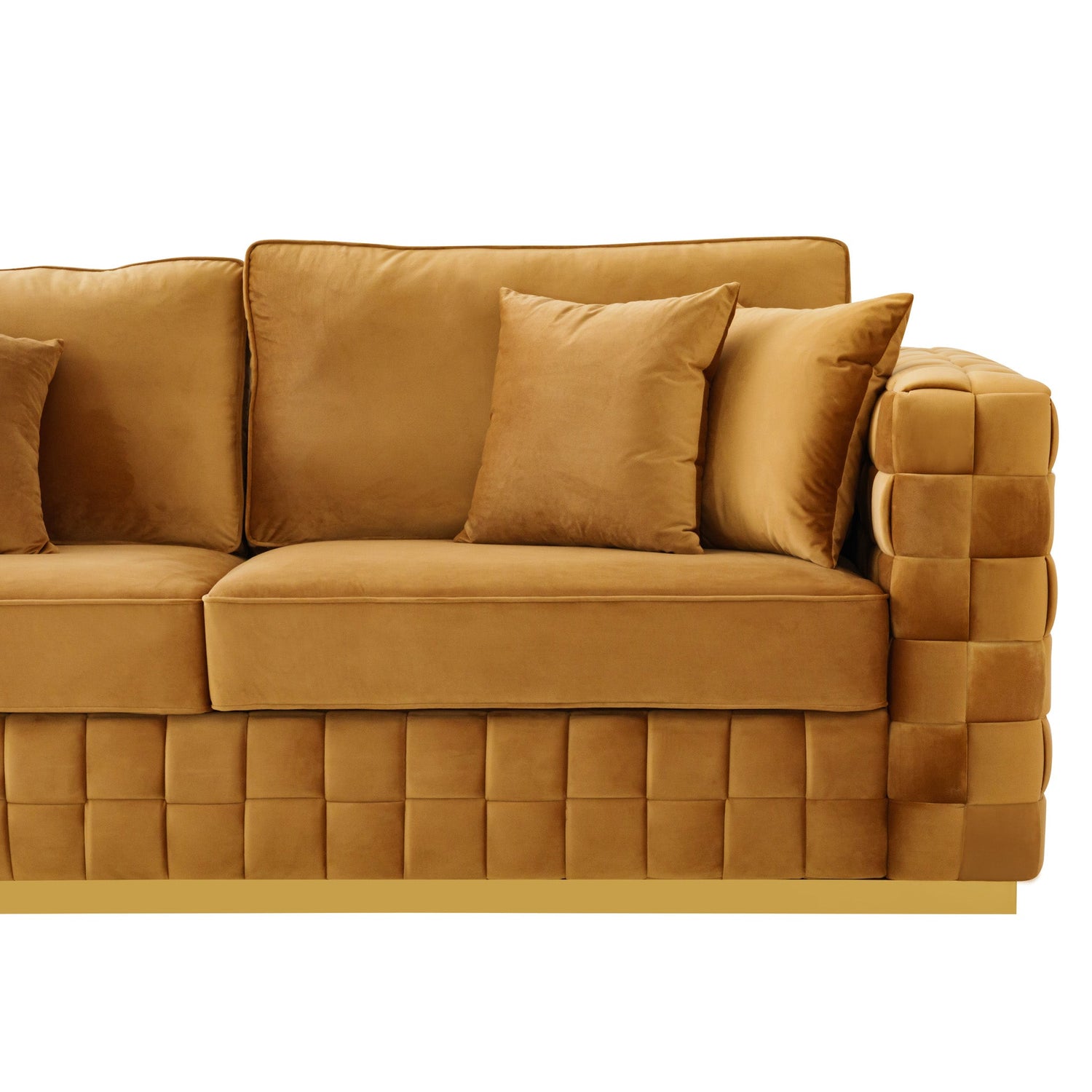Jordan Burnt Orange Velvet Sofa - MDM01796 - Bien Home Furniture &amp; Electronics