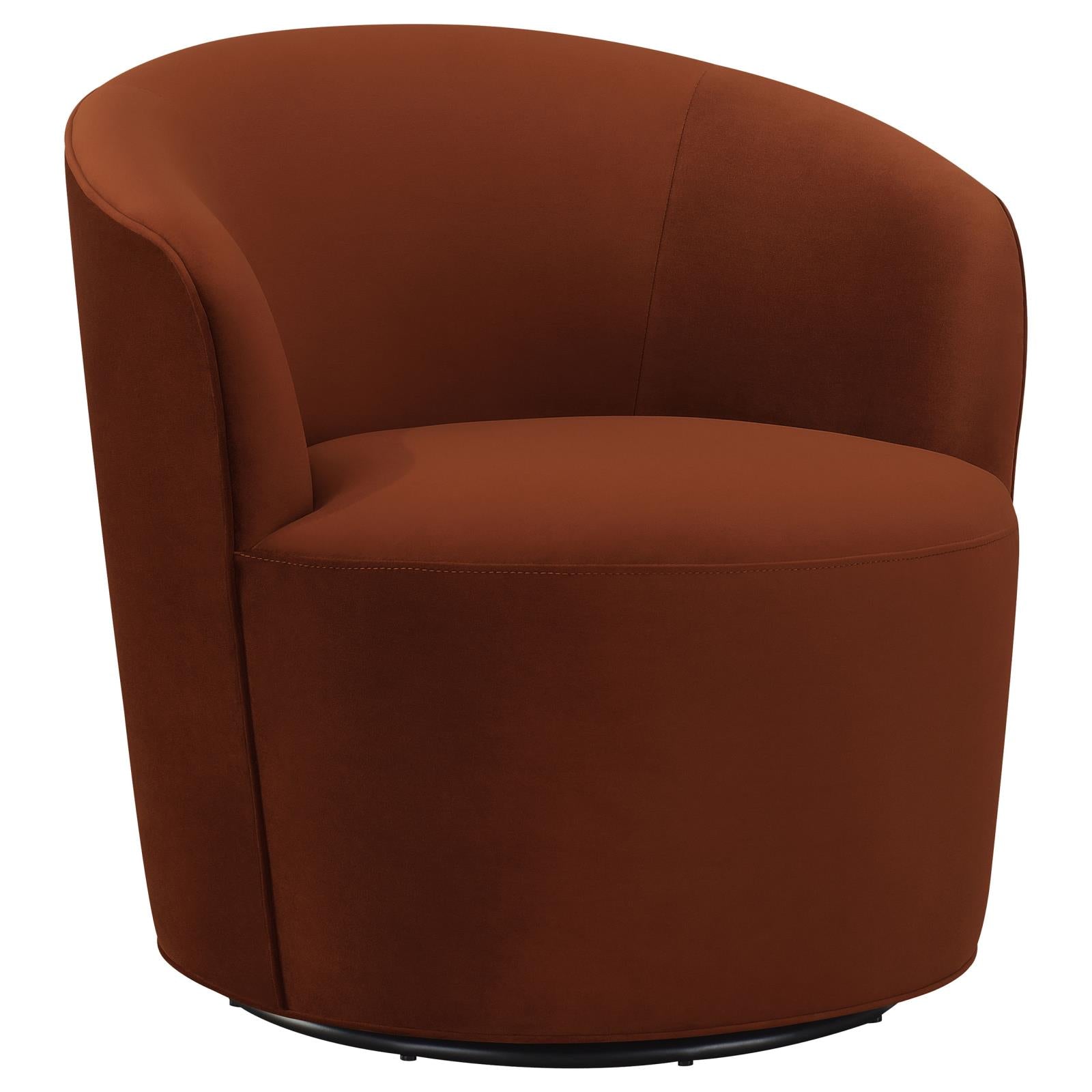 Joyce Burnt Orange Sloped Arms Swivel Chair - 905631 - Bien Home Furniture &amp; Electronics