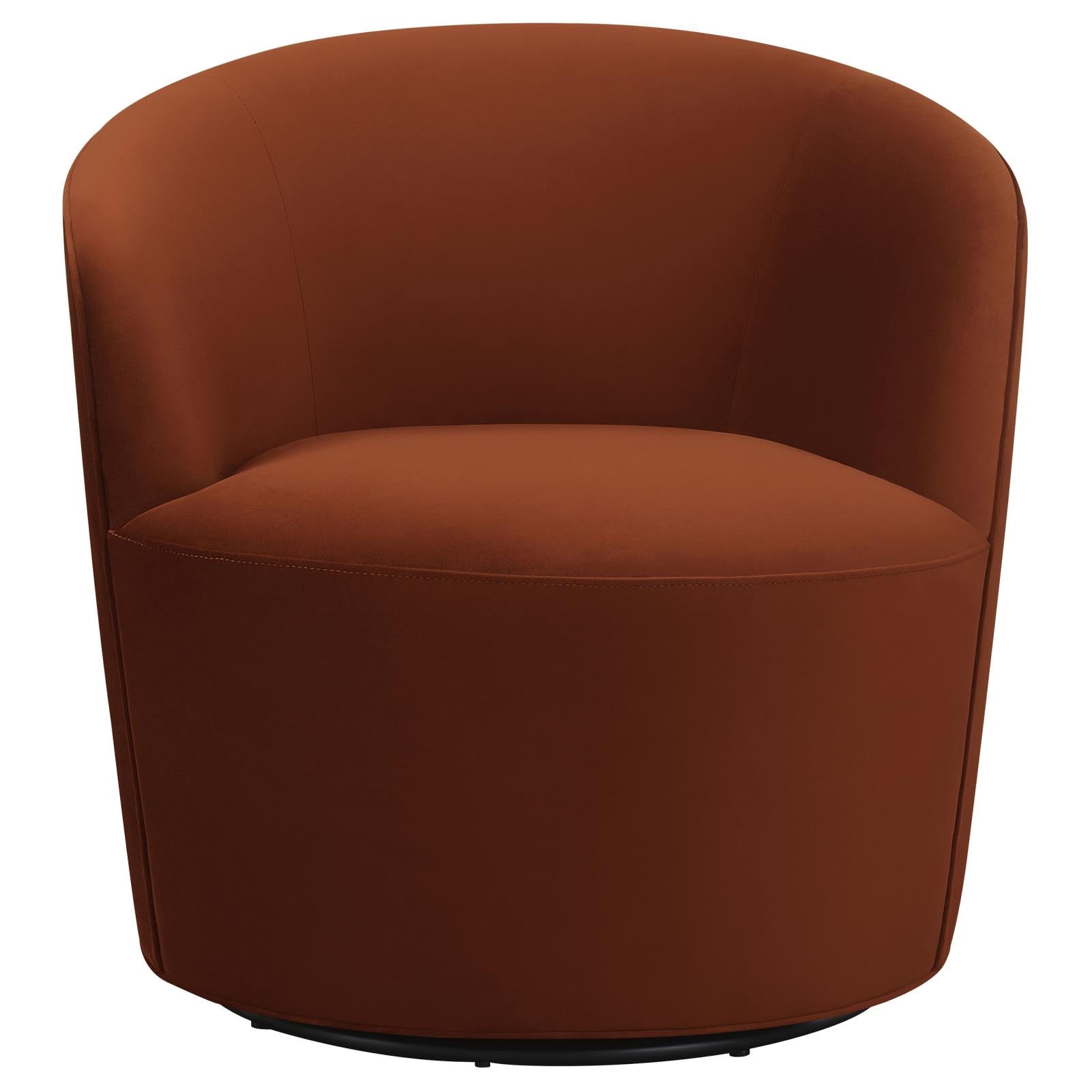 Joyce Burnt Orange Sloped Arms Swivel Chair - 905631 - Bien Home Furniture &amp; Electronics