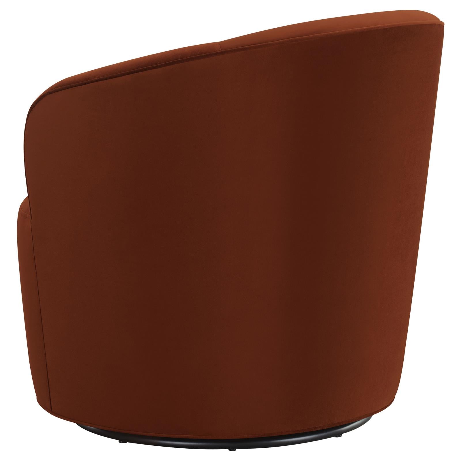 Joyce Burnt Orange Sloped Arms Swivel Chair - 905631 - Bien Home Furniture &amp; Electronics