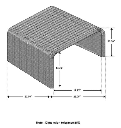 Juanita Square Rattan End Table Natural - 709817 - Bien Home Furniture &amp; Electronics