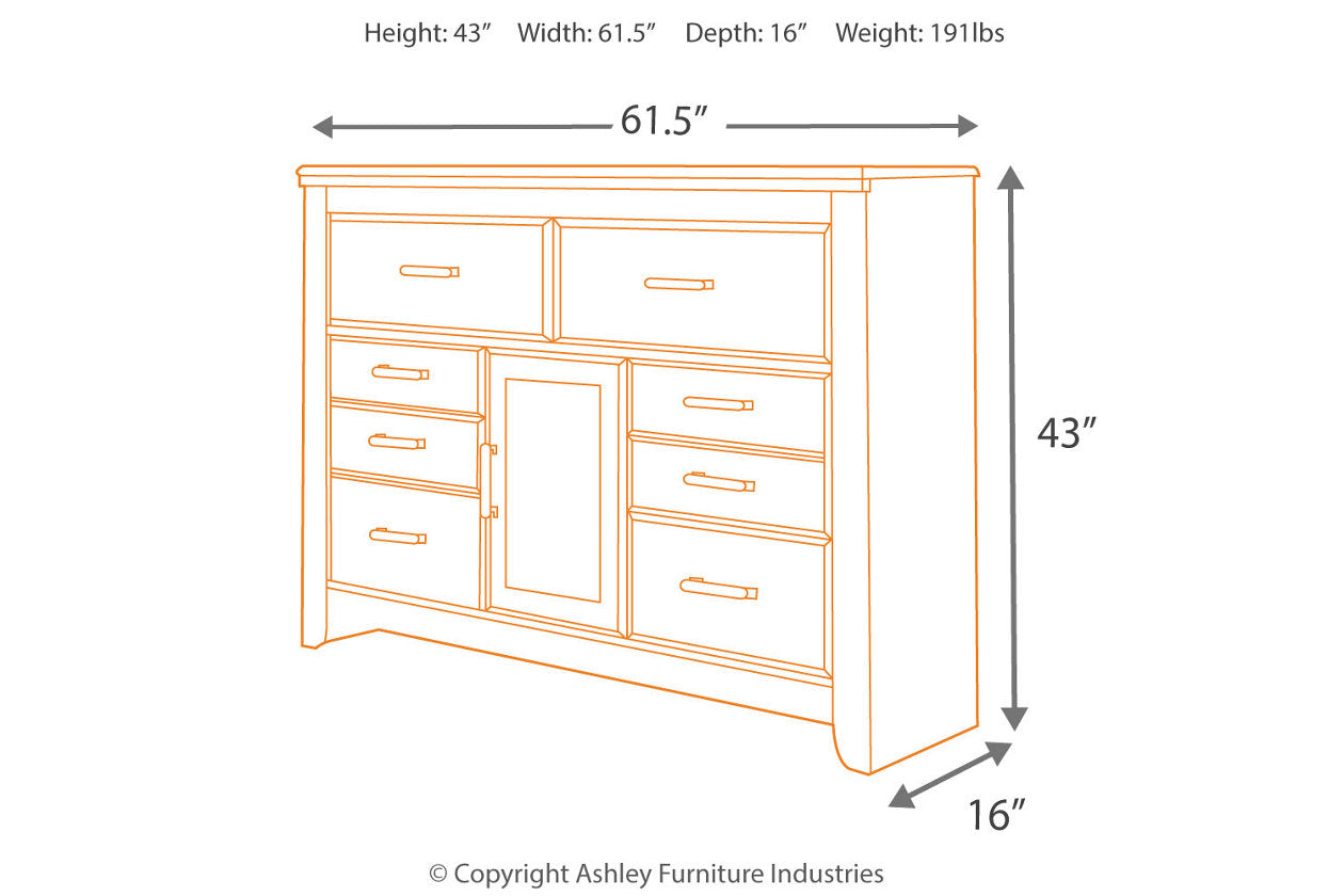 Juararo Dark Brown Dresser - B251-31 - Bien Home Furniture &amp; Electronics