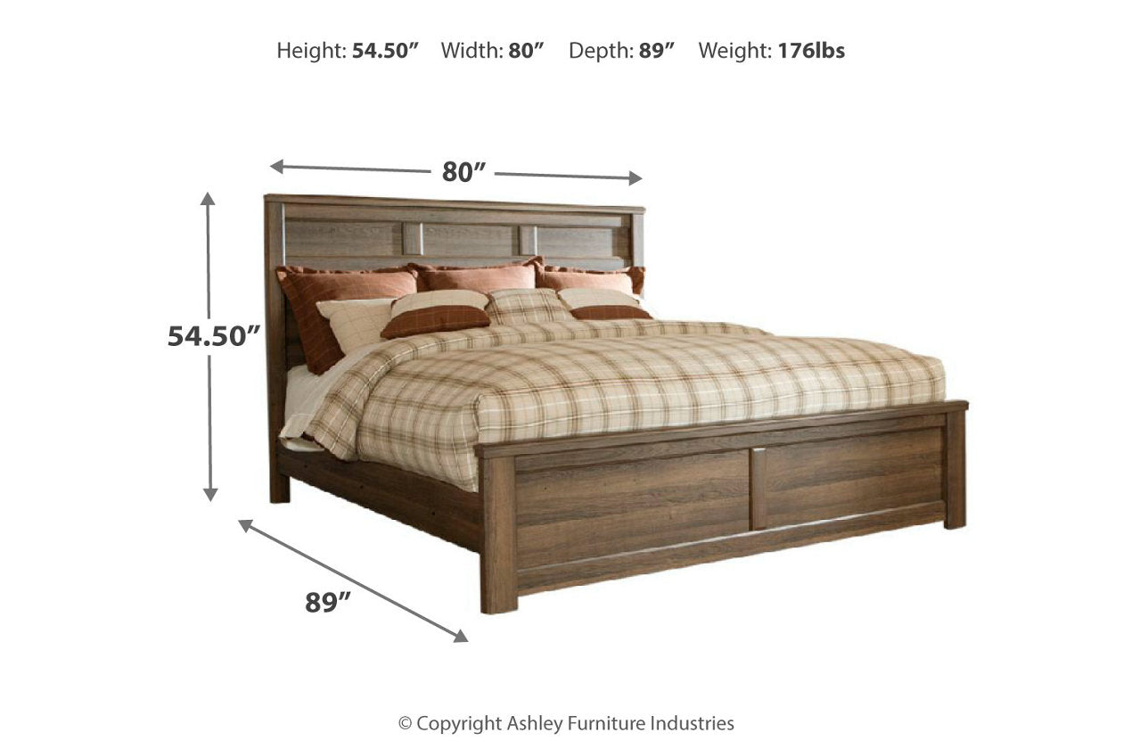 Juararo Dark Brown King Panel Bed - SET | B251-56 | B251-58 | B251-99 - Bien Home Furniture &amp; Electronics
