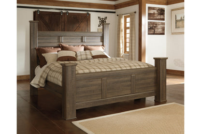 Juararo Dark Brown King Poster Bed - SET | B251-66 | B251-68 | B251-99 - Bien Home Furniture &amp; Electronics