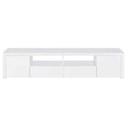 Jude 2-door 79" TV Stand With Drawers White High Gloss - 704262 - Bien Home Furniture &amp; Electronics