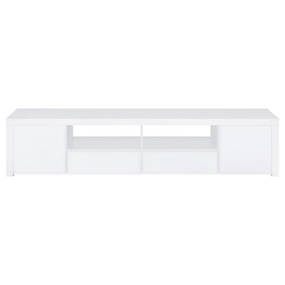 Jude 2-door 79" TV Stand With Drawers White High Gloss - 704262 - Bien Home Furniture &amp; Electronics