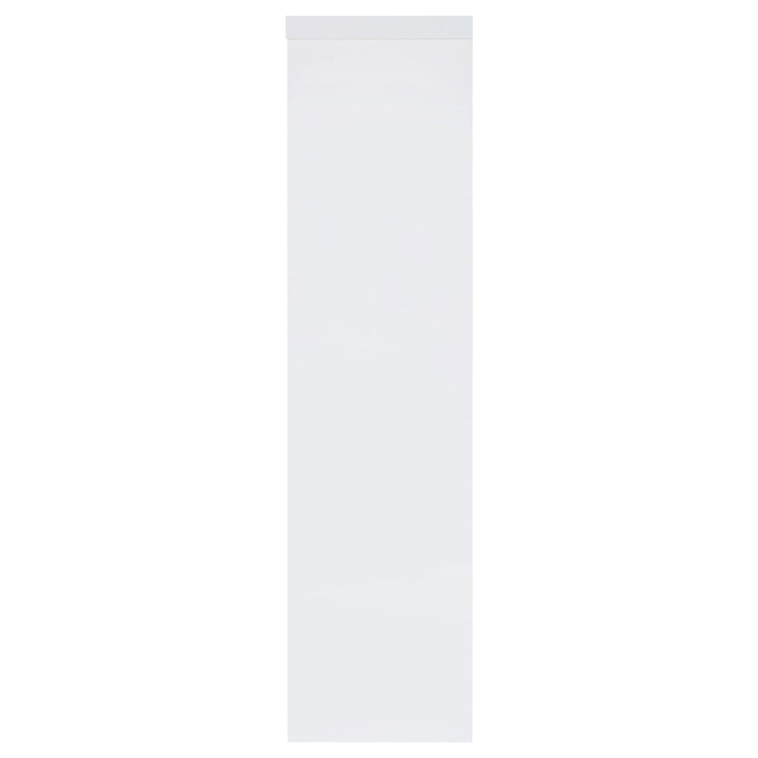 Jude 3-shelf Media Tower With Storage Cabinet White High Gloss - 704254 - Bien Home Furniture &amp; Electronics