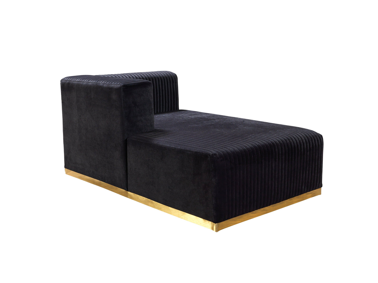 Juliana Black Velvet 4-Piece Sectional - JULIANABLACK-SEC4 - Bien Home Furniture &amp; Electronics