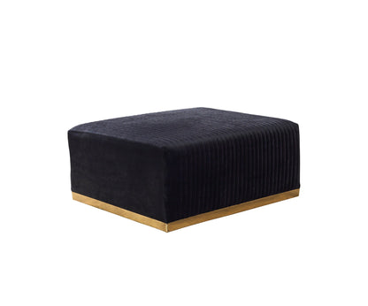 Juliana Black Velvet 4-Piece Sectional - JULIANABLACK-SEC4 - Bien Home Furniture &amp; Electronics