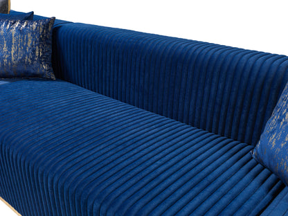 Juliana Blue Velvet 4-Piece Sectional - JULIANABLUE-SEC4 - Bien Home Furniture &amp; Electronics