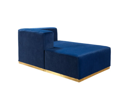 Juliana Blue Velvet 4-Piece Sectional - JULIANABLUE-SEC4 - Bien Home Furniture &amp; Electronics