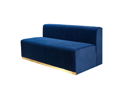 Juliana Blue Velvet 4-Piece Sectional - JULIANABLUE-SEC4 - Bien Home Furniture &amp; Electronics