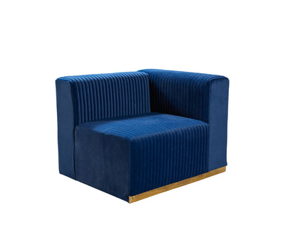 Juliana Blue Velvet 4-Piece Sectional - JULIANABLUE-SEC4 - Bien Home Furniture &amp; Electronics