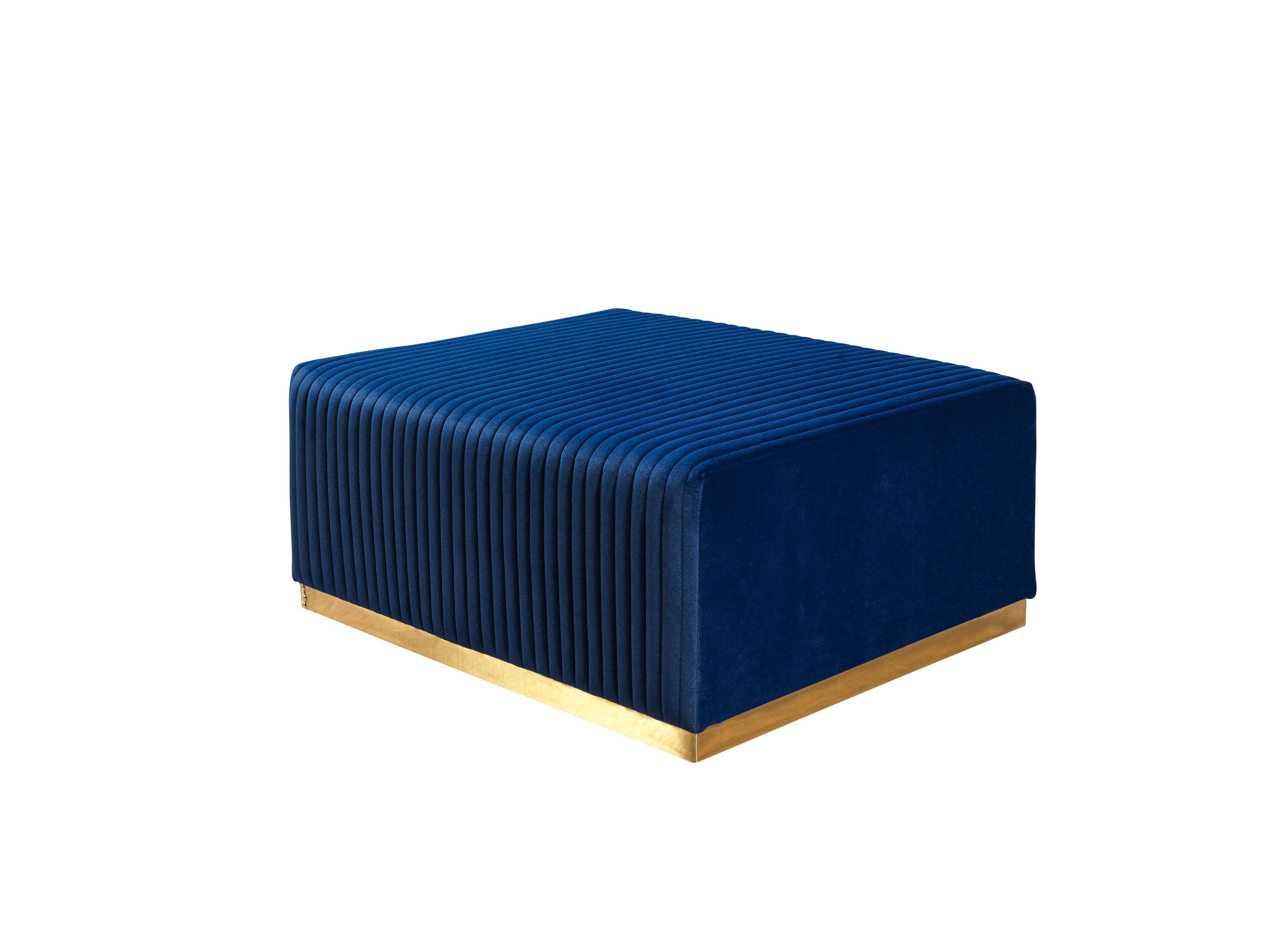 Juliana Blue Velvet 4-Piece Sectional - JULIANABLUE-SEC4 - Bien Home Furniture &amp; Electronics