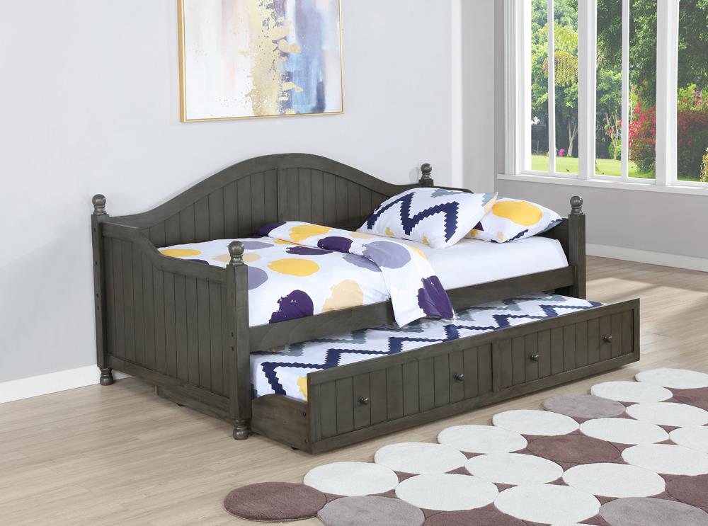 Julie Ann Warm Gray Twin Daybed with Trundle - 301053 - Bien Home Furniture &amp; Electronics