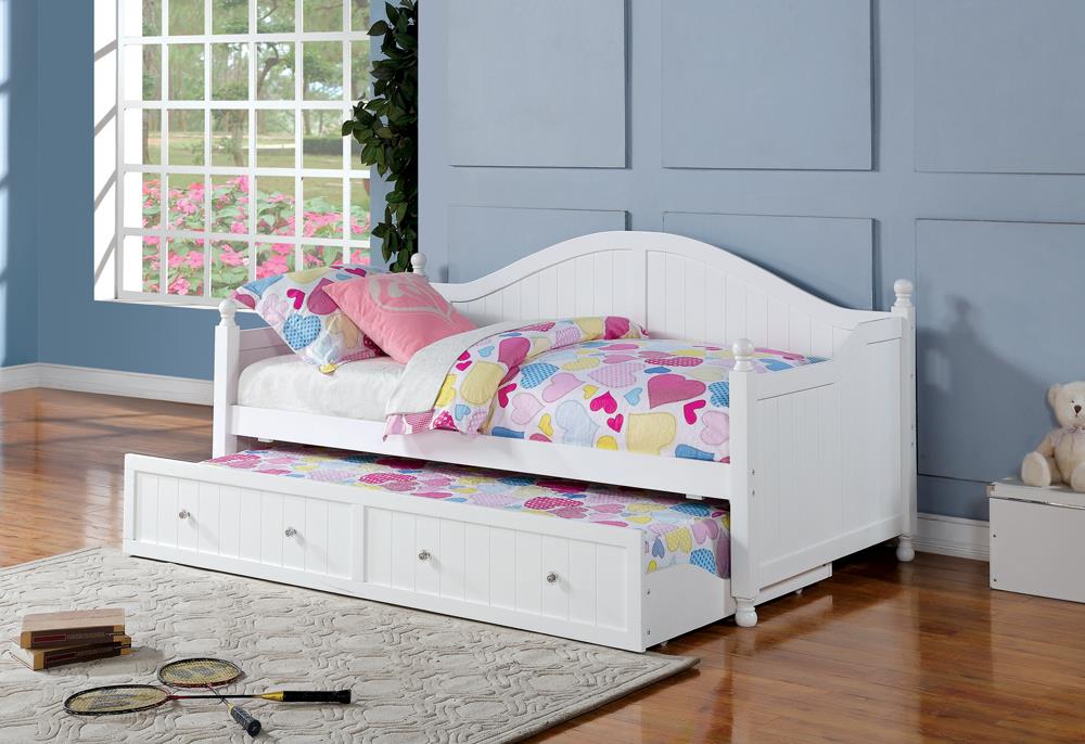 Julie Ann White Twin Daybed with Trundle - 300053 - Bien Home Furniture &amp; Electronics
