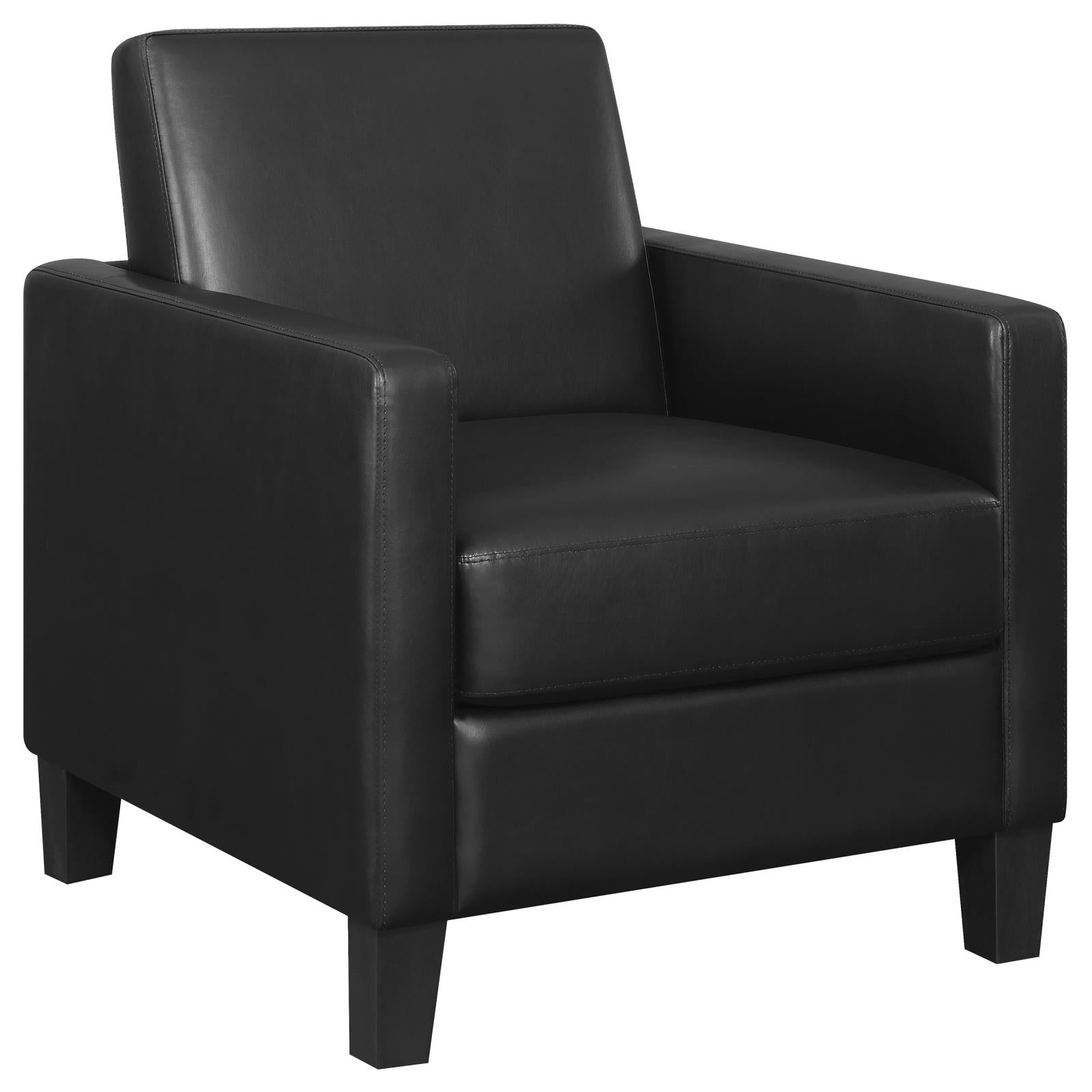 Julio Upholstered Accent Chair with Track Arms Black - 909478 - Bien Home Furniture &amp; Electronics