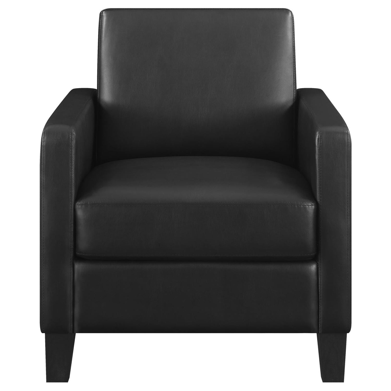 Julio Upholstered Accent Chair with Track Arms Black - 909478 - Bien Home Furniture &amp; Electronics