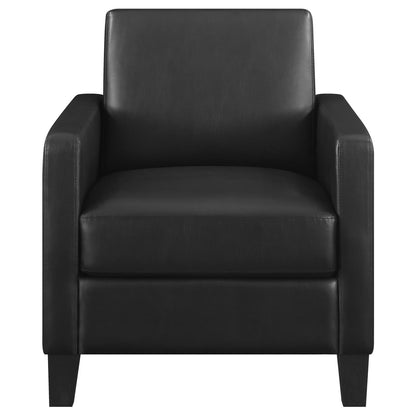 Julio Upholstered Accent Chair with Track Arms Black - 909478 - Bien Home Furniture &amp; Electronics