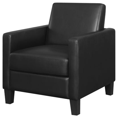 Julio Upholstered Accent Chair with Track Arms Black - 909478 - Bien Home Furniture &amp; Electronics