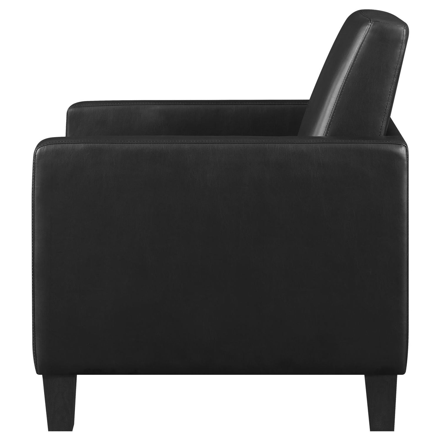 Julio Upholstered Accent Chair with Track Arms Black - 909478 - Bien Home Furniture &amp; Electronics