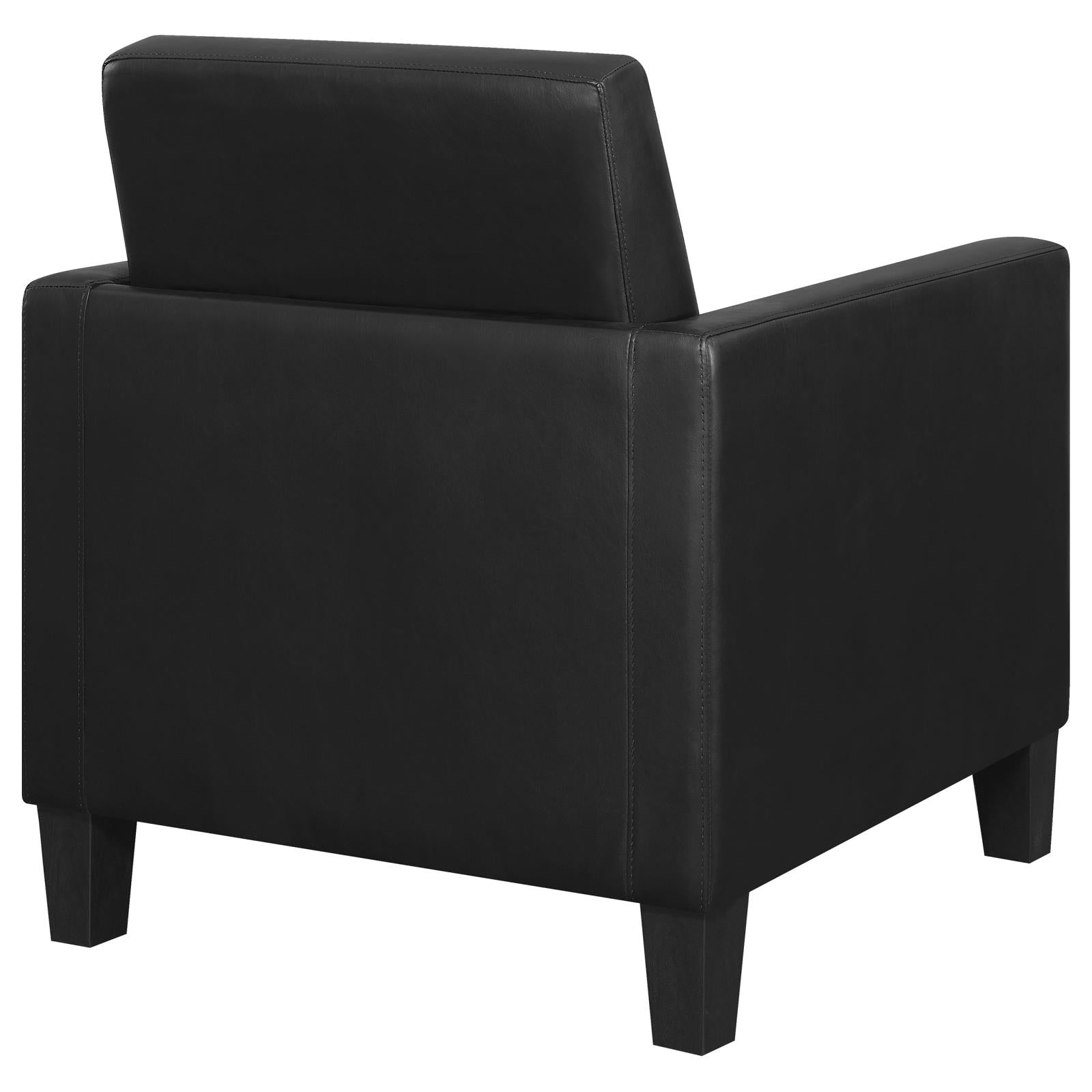 Julio Upholstered Accent Chair with Track Arms Black - 909478 - Bien Home Furniture &amp; Electronics