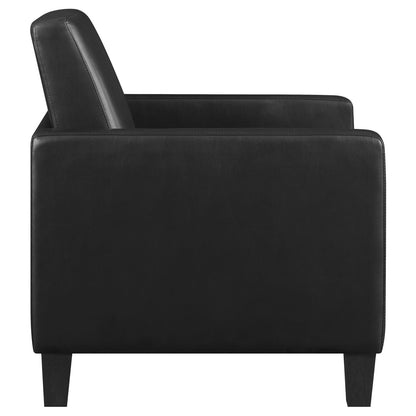 Julio Upholstered Accent Chair with Track Arms Black - 909478 - Bien Home Furniture &amp; Electronics