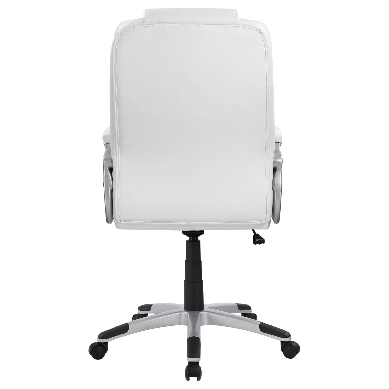 Kaffir White/Silver Adjustable Height Office Chair - 801140 - Bien Home Furniture &amp; Electronics