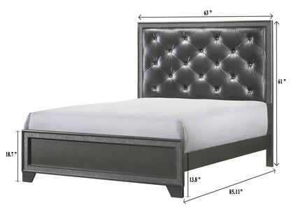 Kaia Gray King Panel Bed - SET | B4750-K-HBFB | B4750-KQ-RAIL - Bien Home Furniture &amp; Electronics