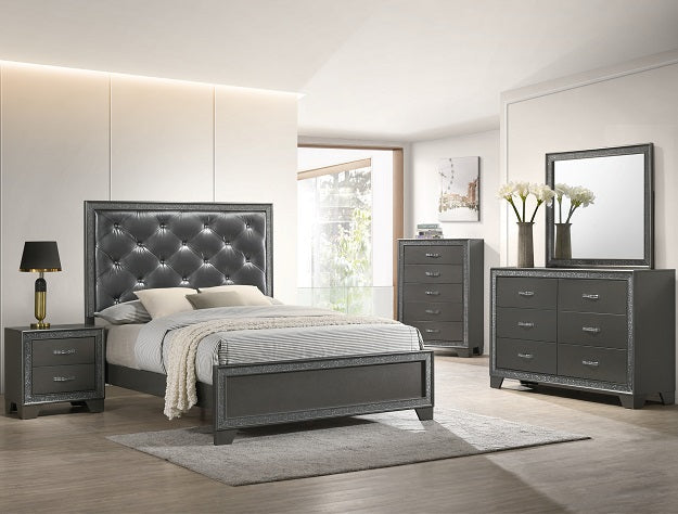 Kaia Gray Nightstand - B4750-2 - Bien Home Furniture &amp; Electronics