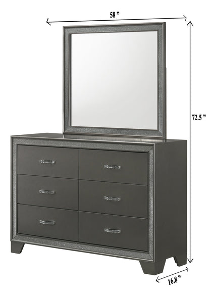 Kaia Gray Panel Bedroom Set - SET | B4750-Q-HBFB | B4750-KQ-RAIL | B4750-2 | B4750-4 - Bien Home Furniture &amp; Electronics