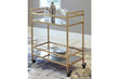 Kailman Gold Finish Bar Cart - A4000095 - Bien Home Furniture & Electronics