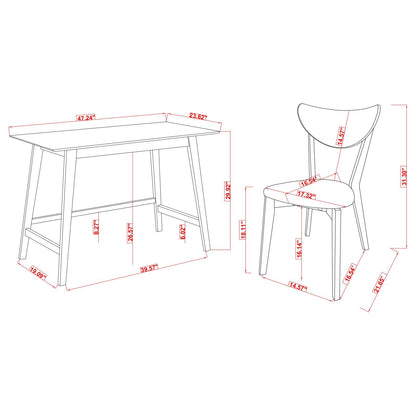 Karri Walnut 2-Piece Writing Desk Set - 801095 - Bien Home Furniture &amp; Electronics