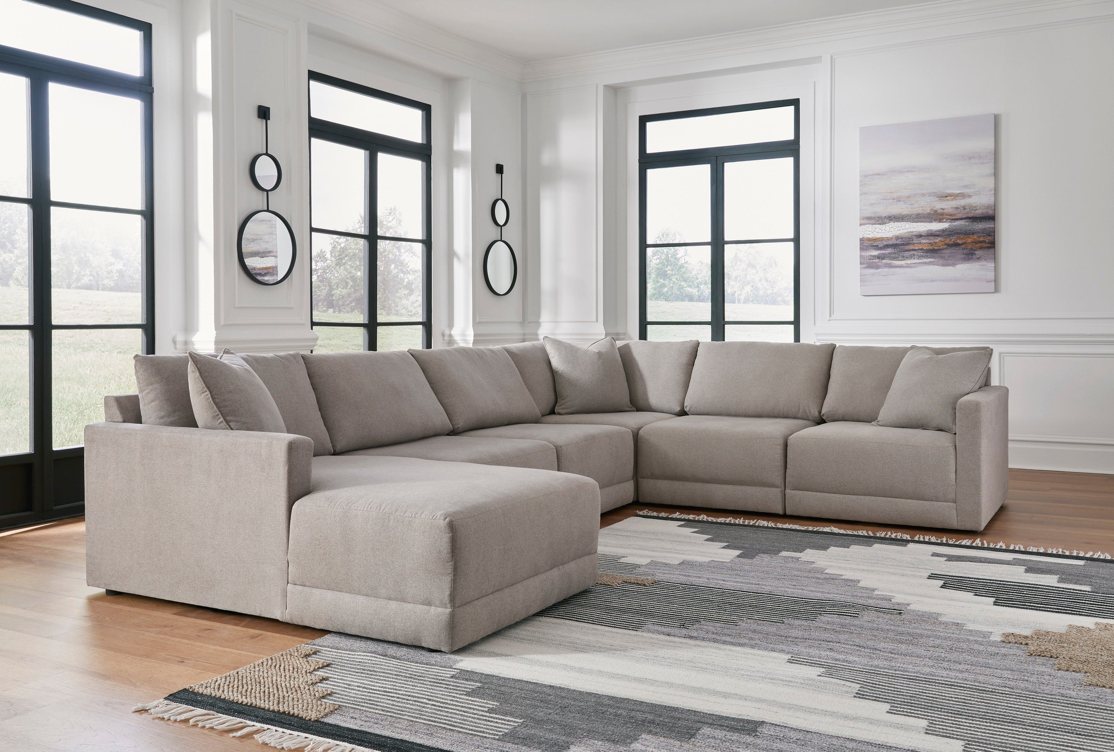 Katany Shadow 6-Piece LAF Chaise Sectional - SET | 2220116 | 2220165 | 2220177 | 2220146 | 2220146 | 2220146 - Bien Home Furniture &amp; Electronics