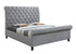 Kate Gray King Upholstered Sleigh Platform Bed - SET | 5103-K-HB | 5103-K-FB | 5103-KQ-RAIL - Bien Home Furniture & Electronics