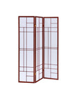 Katerina 3-Panel Folding Floor Screen White/Cherry - 900110 - Bien Home Furniture & Electronics